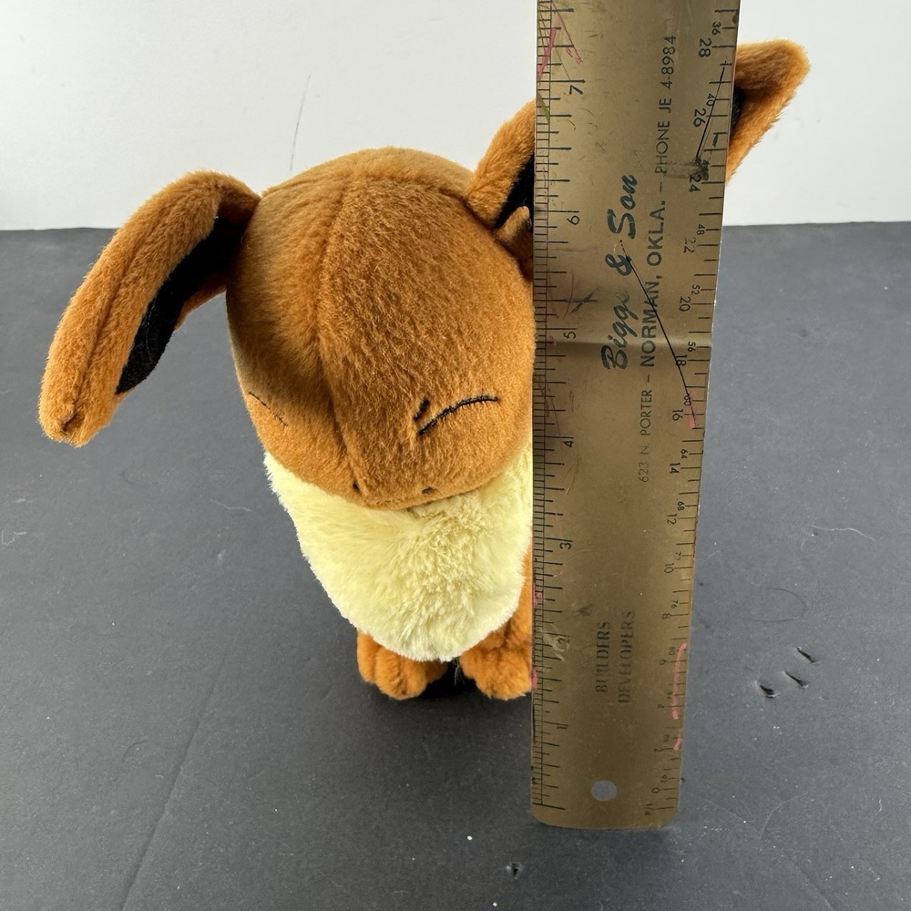 Pokemon Eevee Plush Stuffed Animal Toy Tomy 2016 Nintendo 7" Closed Eyes - Picture 10 of 11